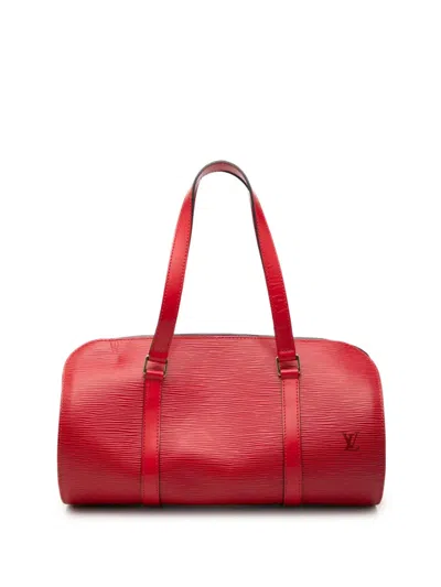 Pre-owned Louis Vuitton 2001 Epi Soufflot Handbag In Red