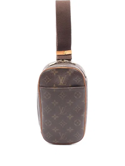 Pre-owned Louis Vuitton 2001 Ganju Monogram Cross Body Bag In Brown