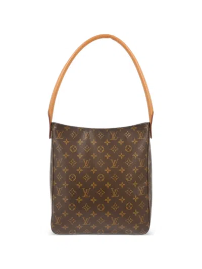Pre-owned Louis Vuitton 2001 Gm Looping Monogram Shoulder Bag In Brown