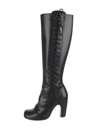 Pre-owned Louis Vuitton 2001 Leather Boots In Black