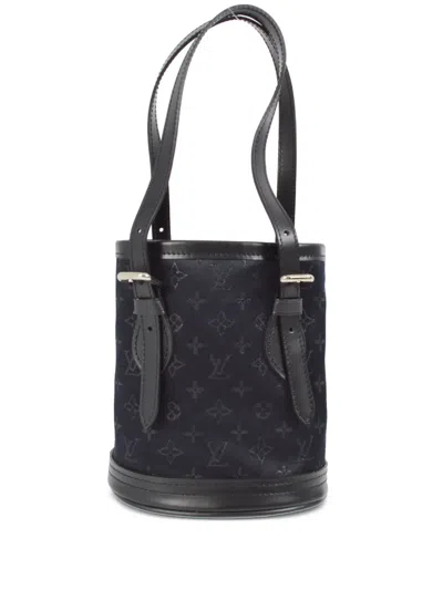 Pre-owned Louis Vuitton 2001 Little Bucket Tote Bag In Black