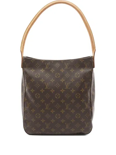 Pre-owned Louis Vuitton 2001 Looping Gm Shoulder Bag In Brown