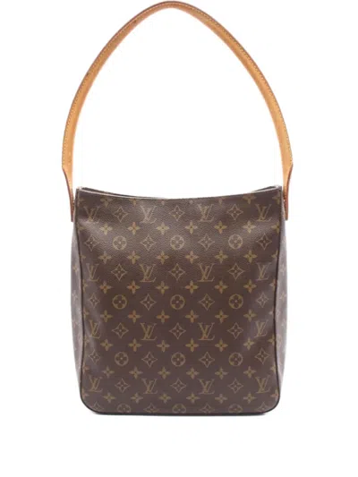 Pre-owned Louis Vuitton 2001 Looping Gm Shoulder Bag In Brown