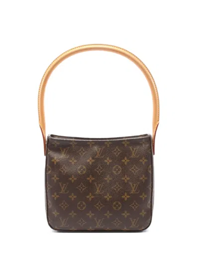 Pre-owned Louis Vuitton 2001 Looping Mm Shoulder Bag In Brown