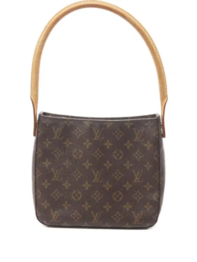 Pre-owned Louis Vuitton 2001 Looping Mm Shoulder Bag In Brown