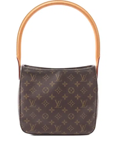 Pre-owned Louis Vuitton 2001 Looping Mm Shoulder Bag In Brown