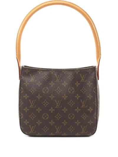 Pre-owned Louis Vuitton 2001 Looping Mm Shoulder Bag In Brown