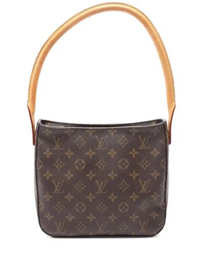Pre-owned Louis Vuitton 2001 Looping Mm Shoulder Bag In Brown