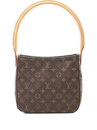 Pre-owned Louis Vuitton 2001 Looping Mm Shoulder Bag In Brown