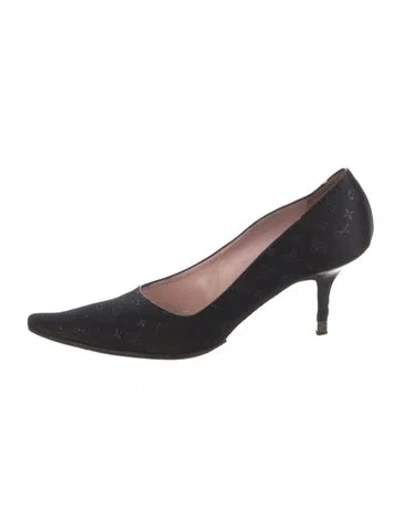 Pre-owned Louis Vuitton 2001 Lv Monogram Pumps In Black