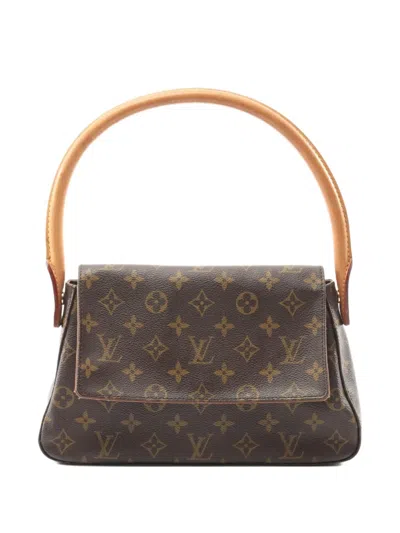 Pre-owned Louis Vuitton 2001 Mini Looping Monogram Handbag In Brown