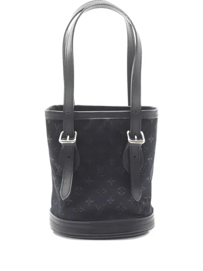 Louis Vuitton 2001 Mini Monogram Bucket Bag In Black