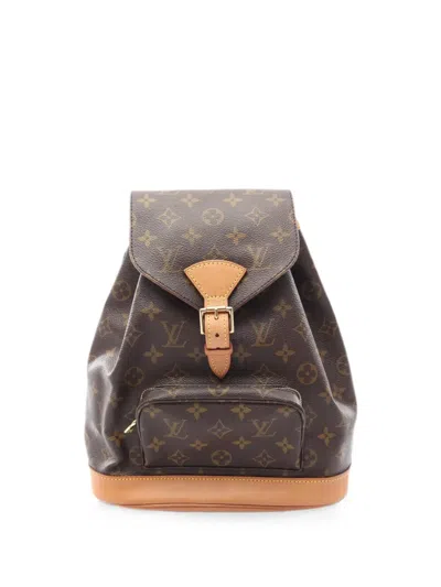Pre-owned Louis Vuitton 2001 Mm Montsouris Backpack In Brown
