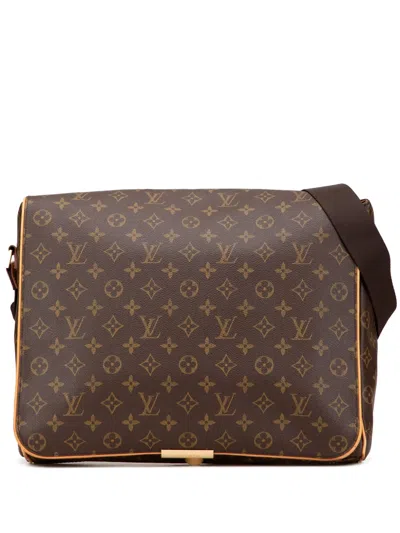 Pre-owned Louis Vuitton 2001 Monogram Abbesses Crossbody Bag In Brown