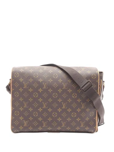 Pre-owned Louis Vuitton 2001 Monogram Abbesses Crossbody Bag In Brown