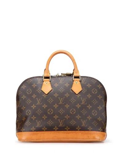 Pre-owned Louis Vuitton 2001 Monogram Alma Pm Handbag In Brown