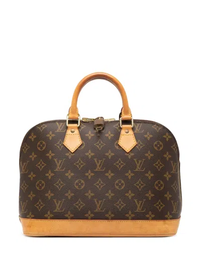 Pre-owned Louis Vuitton 2001 Monogram Alma Pm Handbag In Brown