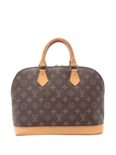 Pre-owned Louis Vuitton 2001 Monogram Alma Pm Handbag In Brown