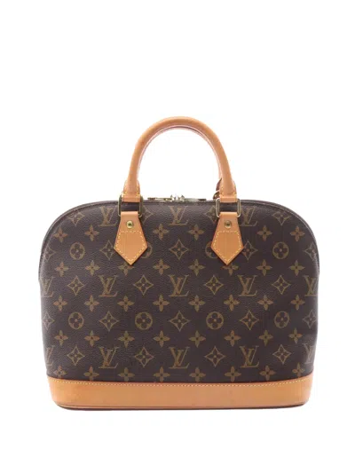 Pre-owned Louis Vuitton 2001 Monogram Alma Pm Handbag In Brown
