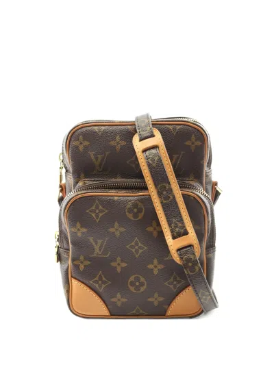 Pre-owned Louis Vuitton 2001 Monogram Amazon Cross Body Bag In Brown