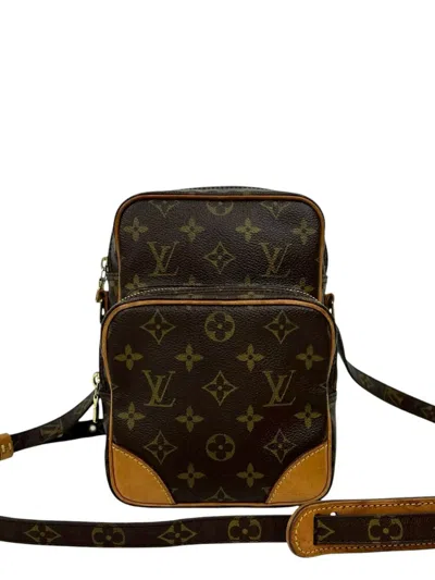 Pre-owned Louis Vuitton 2001 Monogram Amazone Crossbody Bag In Brown