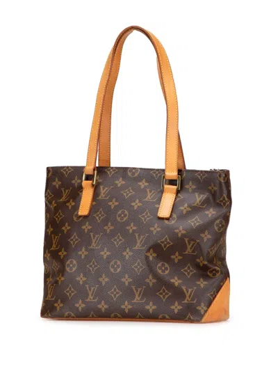 Pre-owned Louis Vuitton 2001 Monogram Cabas Piano Tote Bag In Brown