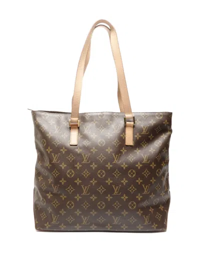 Pre-owned Louis Vuitton 2001 Monogram Cabas Tote Bag In Brown