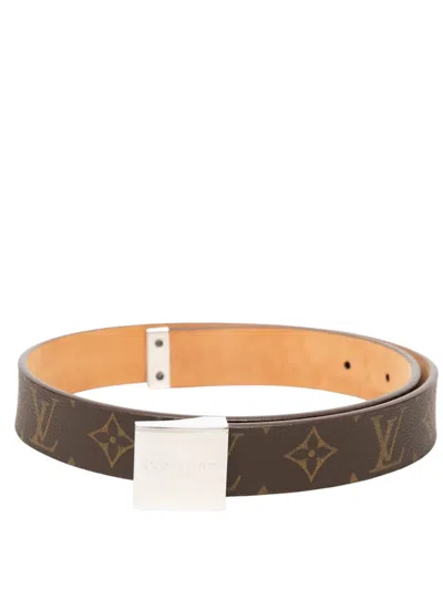 Pre-owned Louis Vuitton 2001 Monogram Ceinture Belt In Brown