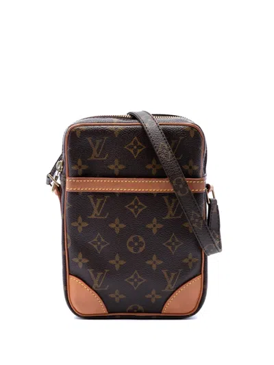Pre-owned Louis Vuitton 2001 Monogram Danube Crossbody Bag In Brown