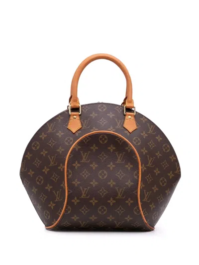Pre-owned Louis Vuitton 2001 Monogram Ellipse Mm Handbag In Brown