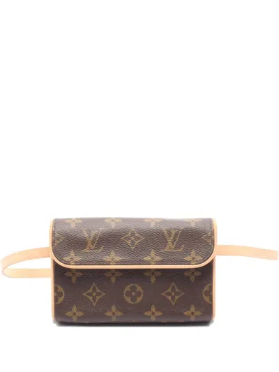 Pre-owned Louis Vuitton 2001 Monogram Florentine Body Bag In Brown