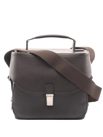 Pre-owned Louis Vuitton 2001 Monogram Glace Charly Satchel In Brown