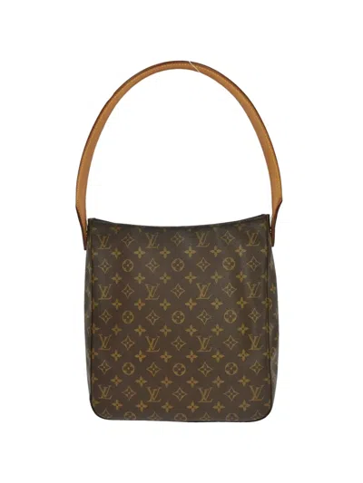 Louis Vuitton 2001 Monogram Looping Shoulder Bag In Brown