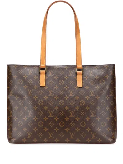 Pre-owned Louis Vuitton 2001 Monogram Luco Tote Bag In Brown