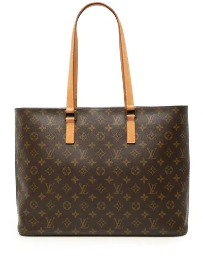 Pre-owned Louis Vuitton 2001 Monogram Luco Tote Bag In Brown