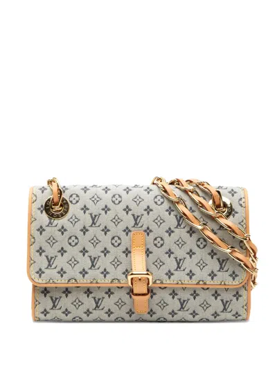 Pre-owned Louis Vuitton 2001 Monogram Mini Lin Camille Crossbody Bag In Gray