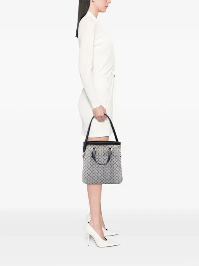 Pre-owned Louis Vuitton 2001 Monogram Mini Lin Francoise Satchel In Grey