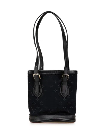 Pre-owned Louis Vuitton 2001 Monogram Mini Satin Bucket Bag