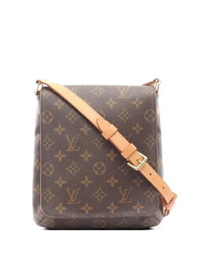 Pre-owned Louis Vuitton 2001 Monogram Musette Salsa Crossbody Bag In Brown
