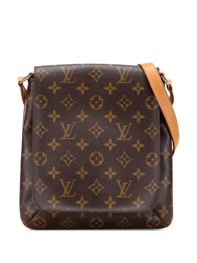 Pre-owned Louis Vuitton 2001 Monogram Musette Salsa Short Strap Shoulder Bag In Brown