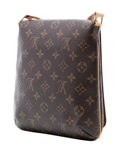 Pre-owned Louis Vuitton 2001 Monogram Musette Salsa Short Strap Shoulder Bag In Brown