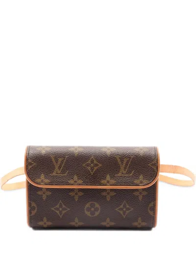 Louis Vuitton 2001 Monogram Pochette Florentine Belt Bag In Brown
