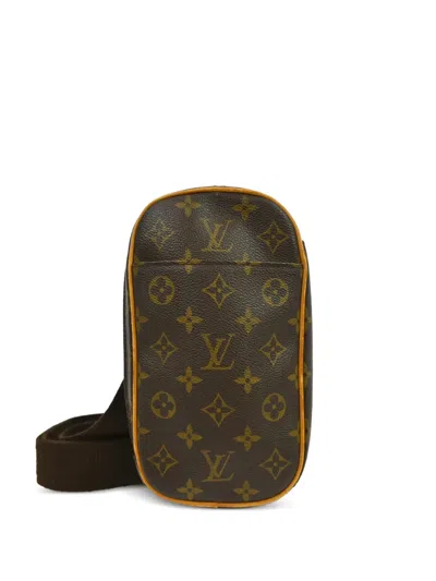 Louis Vuitton 2001 Monogram Pochette Gange Belt Bag In Brown