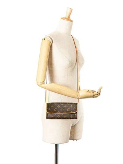 Pre-owned Louis Vuitton 2001 Monogram Pochette Twin Pm Crossbody Bag