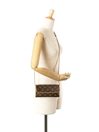 Pre-owned Louis Vuitton 2001 Monogram Pochette Twin Pm Crossbody Bag