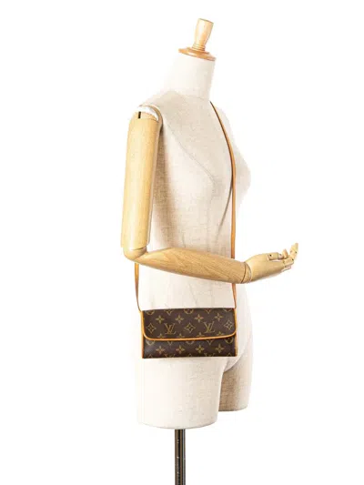 Pre-owned Louis Vuitton 2001 Monogram Pochette Twin Pm Crossbody Bag