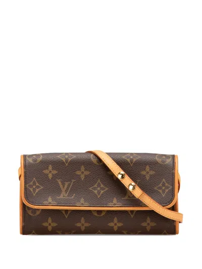 Pre-owned Louis Vuitton 2001 Monogram Pochette Twin Pm Crossbody Bag