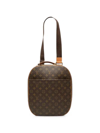 Pre-owned Louis Vuitton 2001 Monogram Sac A Dos Packall Satchel In Brown
