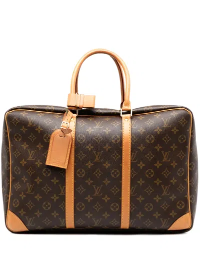 Pre-owned Louis Vuitton 2001 Monogram Sirius 45 Travel Bag In Brown