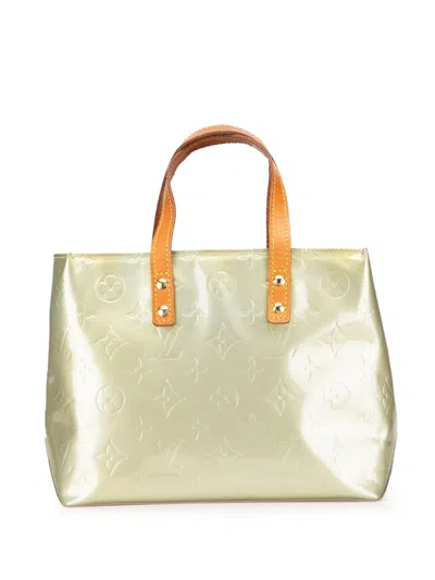 Pre-owned Louis Vuitton 2001 Monogram Vernis Reade Pm Handbag In Gray